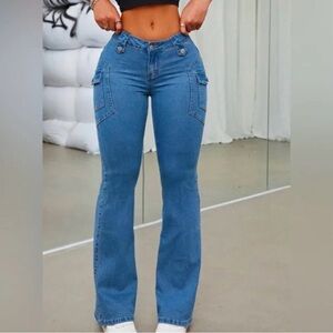 High-Rise Flared Women’s Jeans - Blue